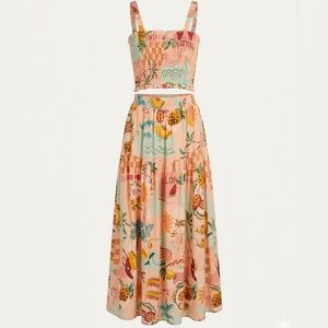 Paper Heart Tropical Fruit Print 2-Piece Set - Smocked Crop Top & Maxi Skirt S